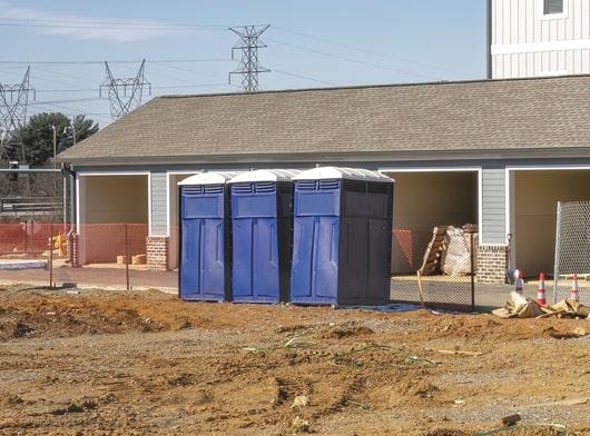 the frequency of servicing construction porta potties depends on the number of staff members and usage, but typically it is done on a weekly basis